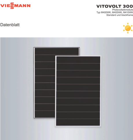 Solarmodul Viessmann Vitovolt 300 M410 WK 410 Wp blackframe